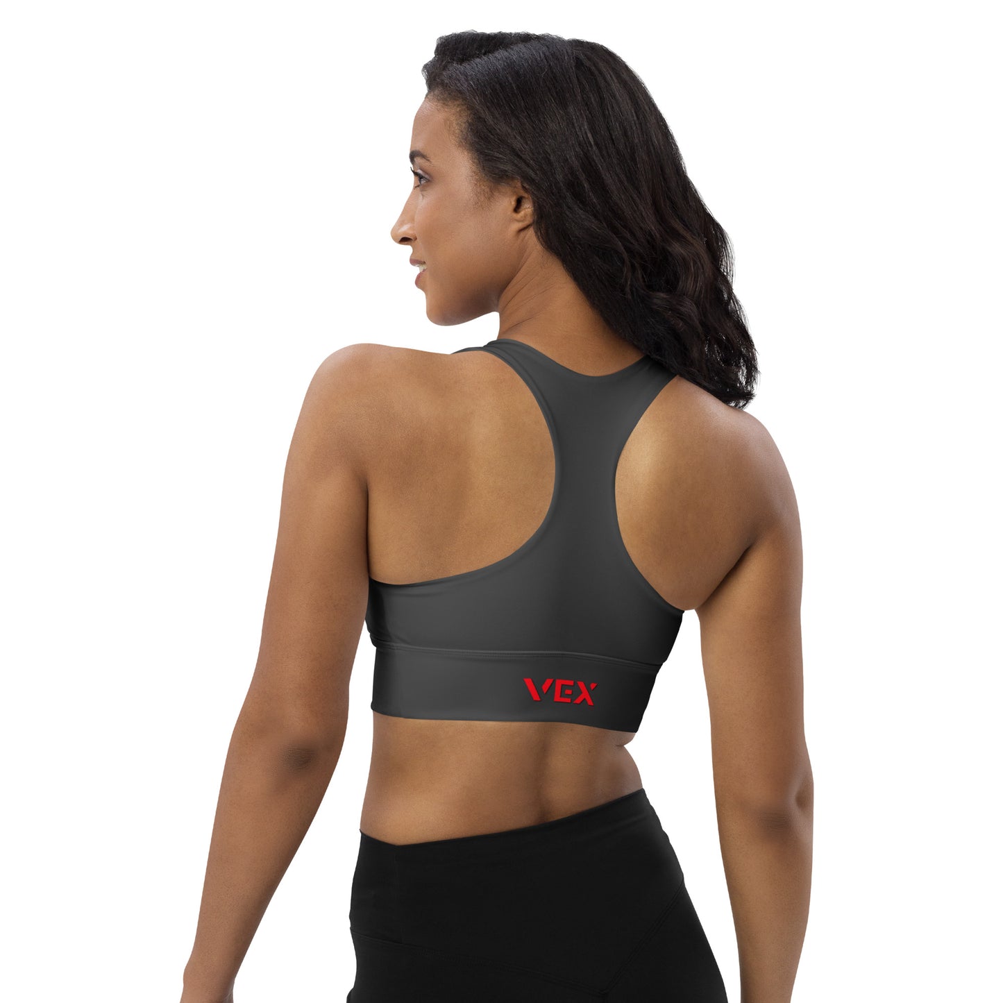 VEX - Women's Charcoal Longline Sports Bra