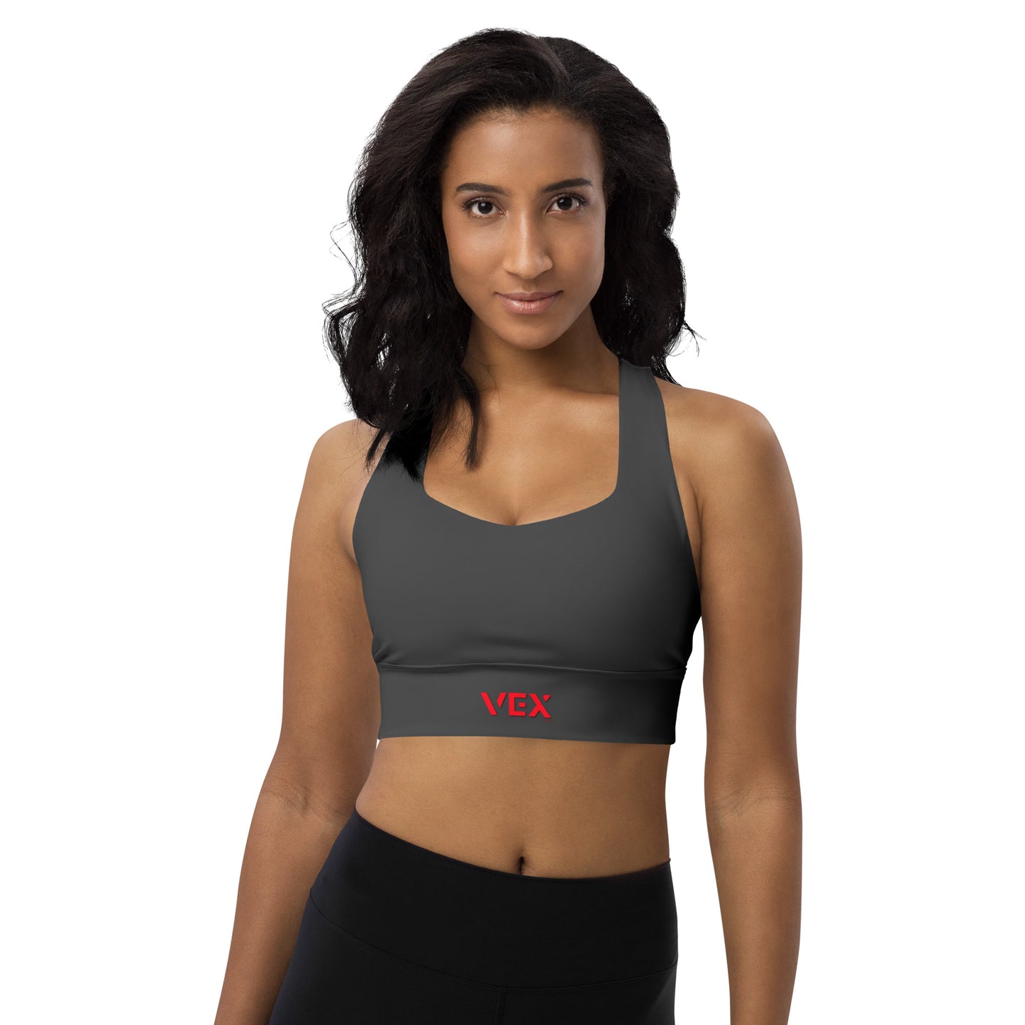 VEX - Women's Charcoal Longline Sports Bra