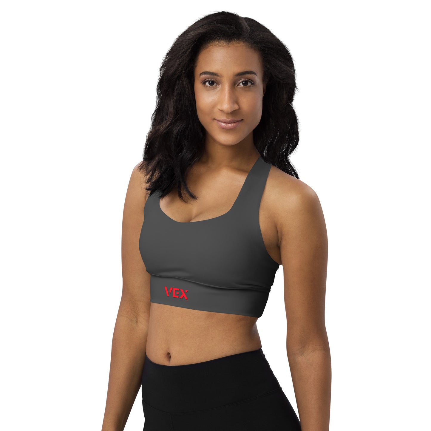 VEX - Women's Charcoal Longline Sports Bra