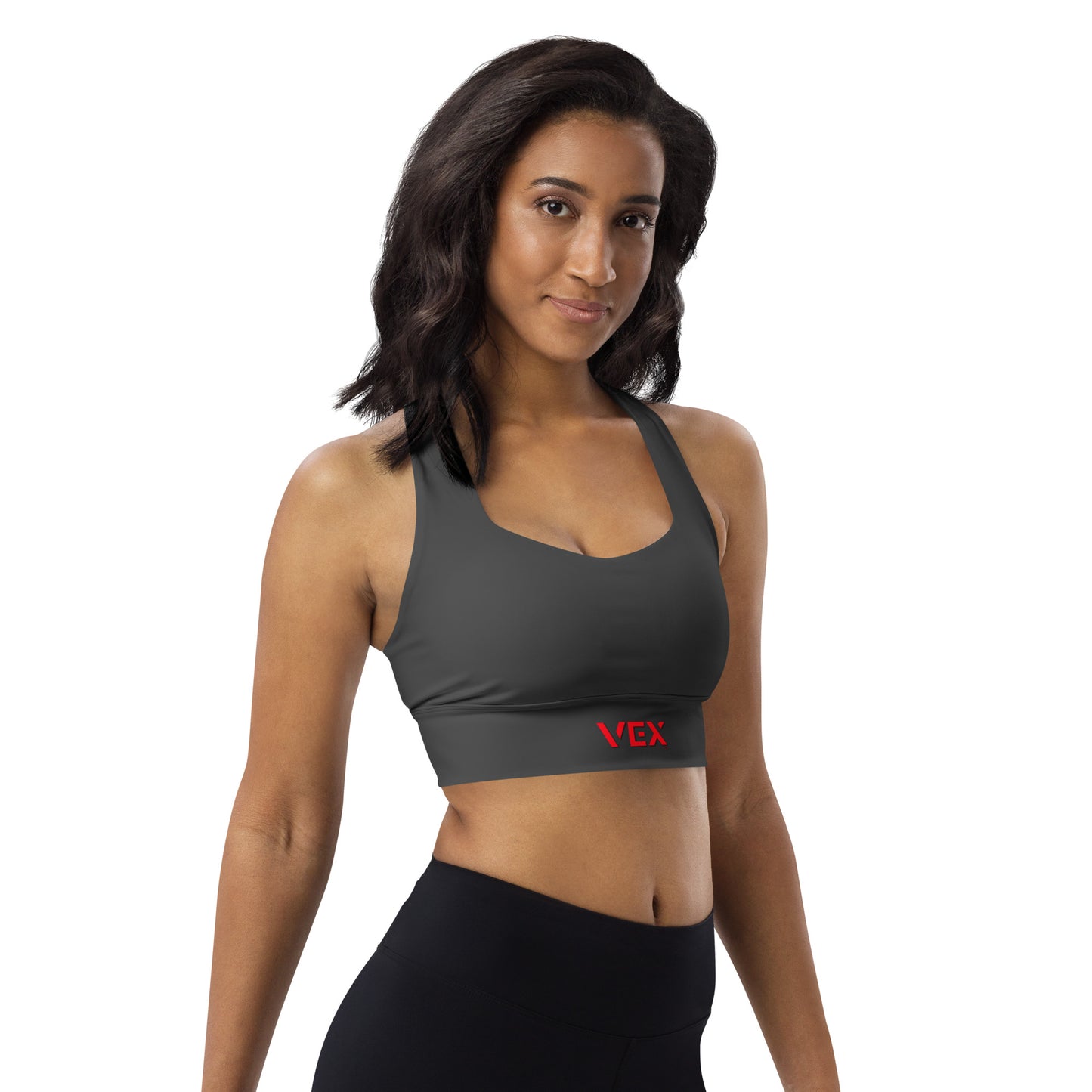 VEX - Women's Charcoal Longline Sports Bra