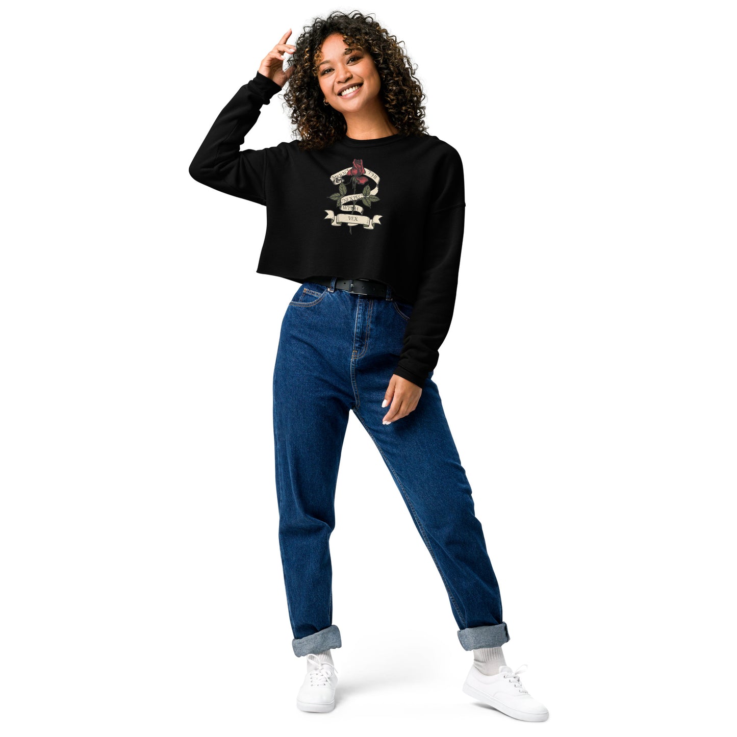 VEX - Rose Graphic Crop Sweatshirt