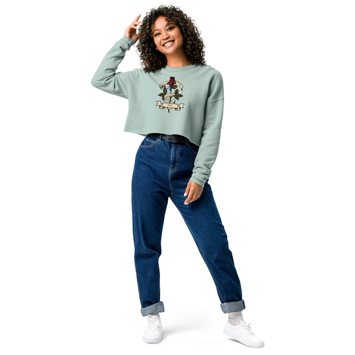 VEX - Rose Graphic Crop Sweatshirt