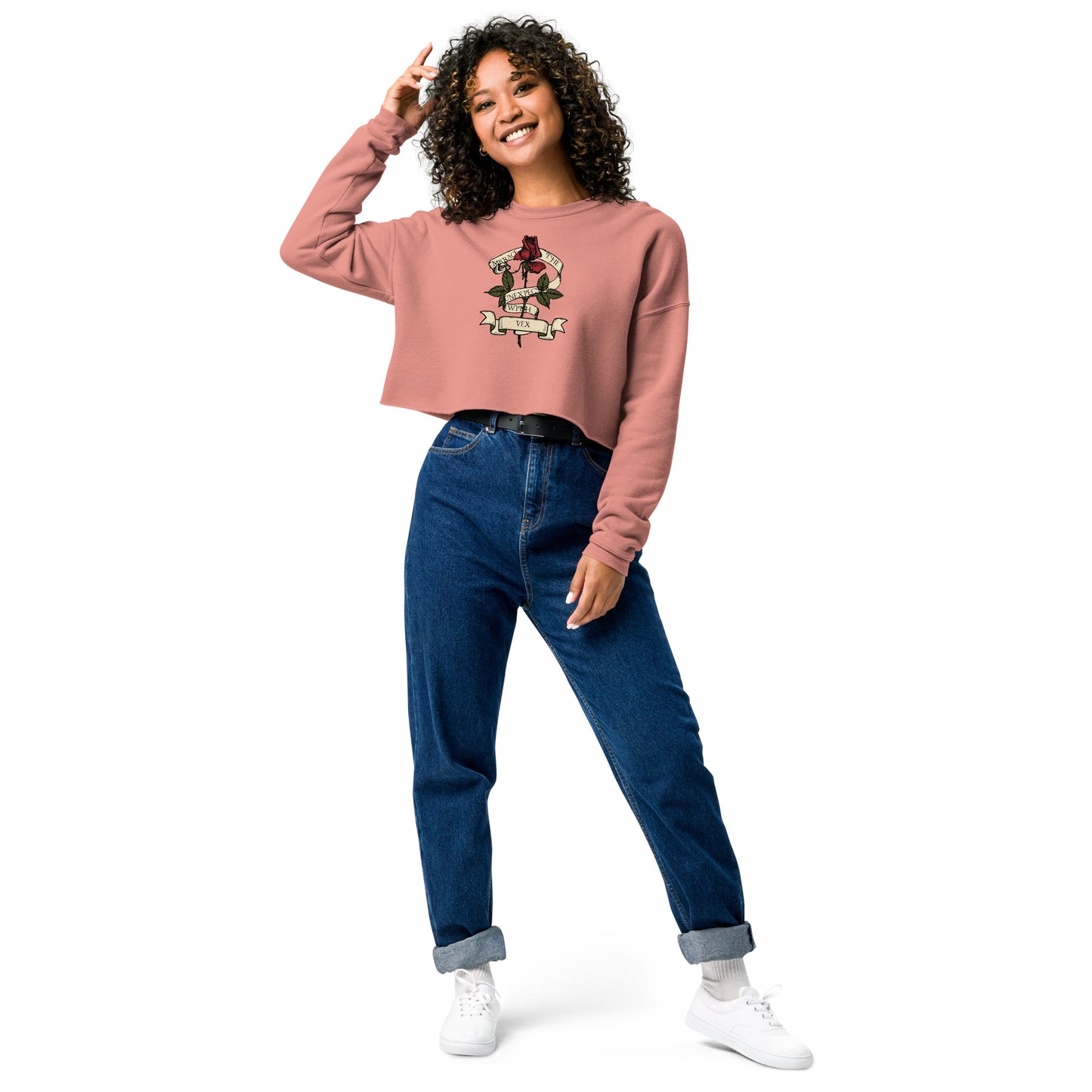 VEX - Rose Graphic Crop Sweatshirt